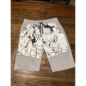 Southpole Shorts Marble Print Drawstring Casual Athletic Gray Mens Size‎ Medium